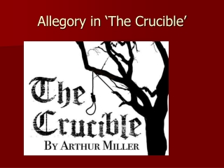 Allegory in ‘The Crucible’