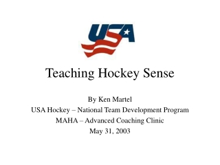 Teaching Hockey Sense