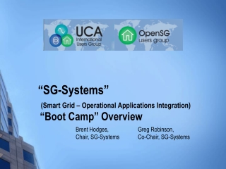 “SG-Systems” (Smart Grid – Operational Applications Integration) “Boot Camp” Overview