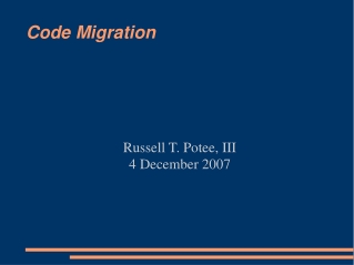 Code Migration