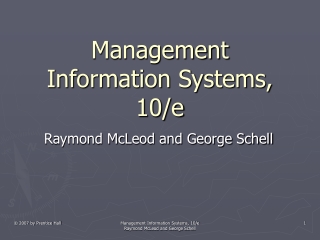 Management Information Systems, 10/e