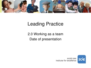 Leading Practice 2.0 Working as a team Date of presentation