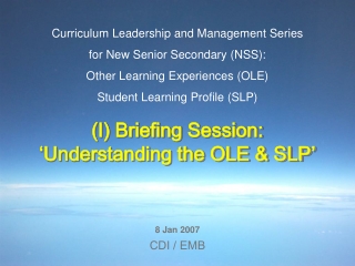 Curriculum Leadership and Management Series  for New Senior Secondary (NSS):