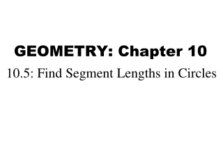 GEOMETRY: Chapter 10