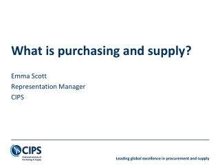 What is purchasing and supply?