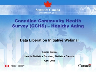 Canadian Community Health Survey (CCHS) – Healthy Aging