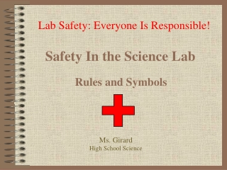 Safety In the Science Lab