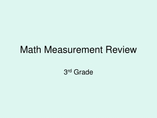 Math Measurement Review