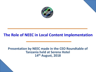 The Role of NEEC in Local Content Implementation