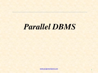 Parallel DBMS