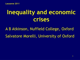 Inequality and economic crises