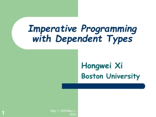 Imperative Programming with Dependent Types