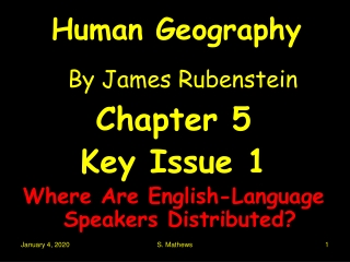 Human Geography By James Rubenstein