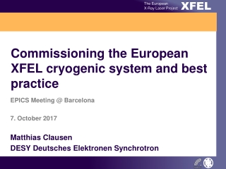 Commissioning the European XFEL cryogenic system and best practice