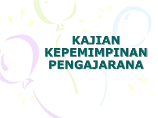 KAJIAN KEPEMIMPINAN PENGAJARANA