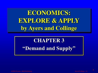 ECONOMICS:  EXPLORE &amp; APPLY by Ayers and Collinge