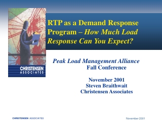 RTP as a Demand Response Program –  How Much Load Response Can You Expect?