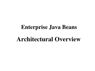 Enterprise Java Beans