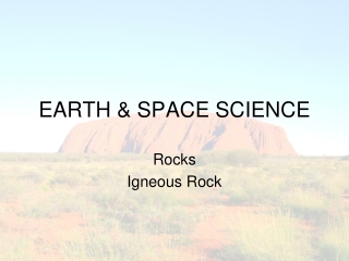 EARTH &amp; SPACE SCIENCE