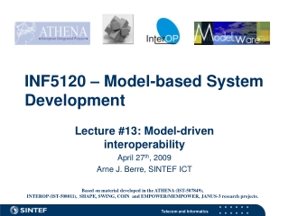 INF5120 – Model-based System Development
