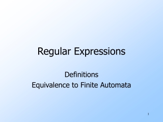 Regular Expressions