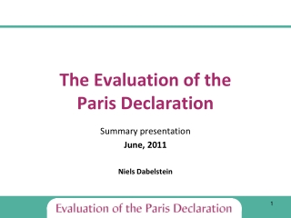 The Evaluation of the  Paris Declaration