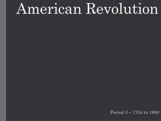 American Revolution