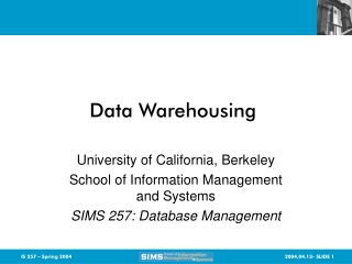 Data Warehousing