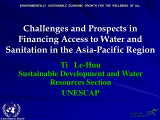 Challenges and Prospects in Financing Access to Water and Sanitation in the Asia-Pacific Region