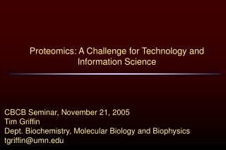 Proteomics: A Challenge for Technology and Information Science