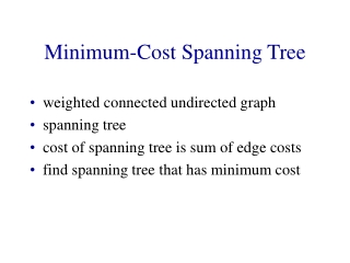 Minimum-Cost Spanning Tree