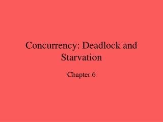 Concurrency: Deadlock and Starvation