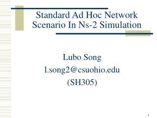 Standard Ad Hoc Network Scenario In Ns-2 Simulation