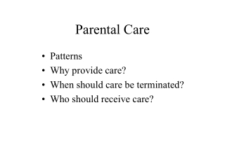 Parental Care