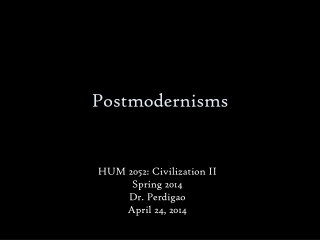 Postmodernisms