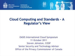 Cloud Computing and Standards - A Regulator’s View