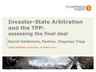 Investor-State Arbitration and the TPP:  assessing the final deal