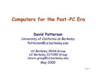 Computers for the Post-PC Era