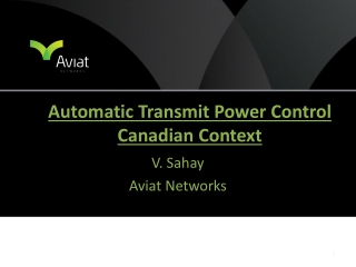 Automatic  Transmit Power  Control Canadian  Context