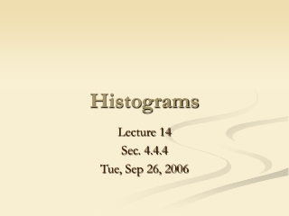 Histograms