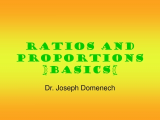 Ratios and Proportions {BASICS}