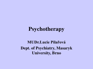 Psychotherapy