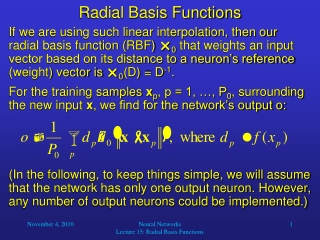 Radial Basis Functions