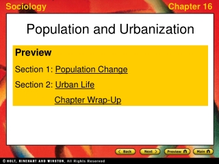 Population and Urbanization