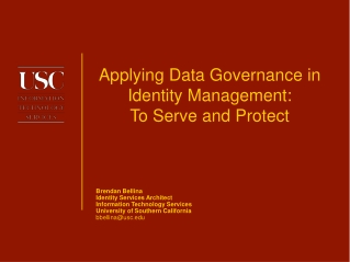 Applying Data Governance in Identity Management: To Serve and Protect