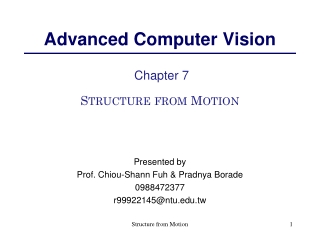 Advanced Computer Vision