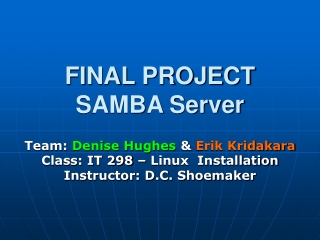 FINAL PROJECT  SAMBA Server