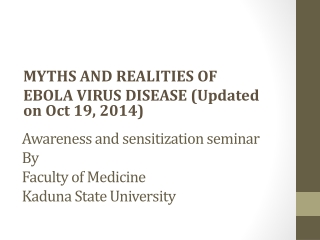 Awareness and sensitization seminar  By Faculty of Medicine Kaduna State University