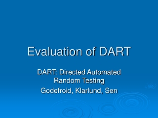 Evaluation of DART