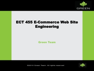 ECT 455 E-Commerce Web Site Engineering